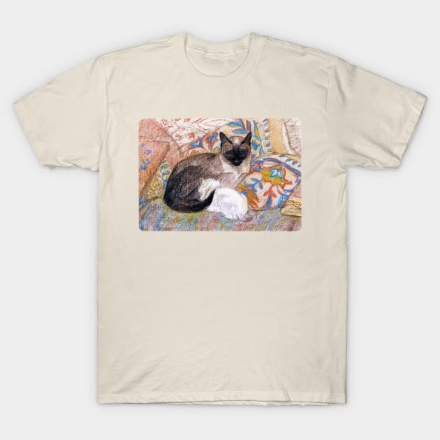 Siamese cat with kitten T-Shirt by UndiscoveredWonders